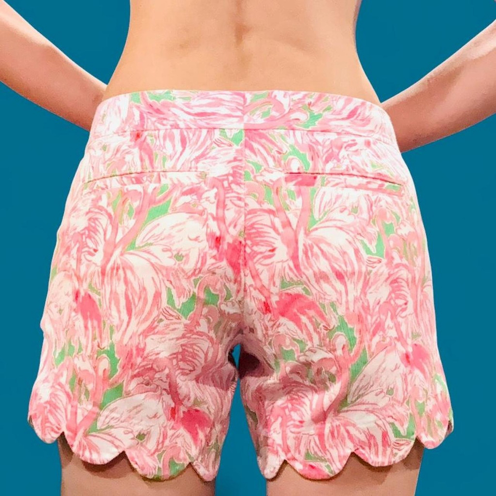 Kawaii Coquette Fairy Preppy Lilly Pulitzer Pink Floral Buttercup Short 000 - Picture 5 of 8